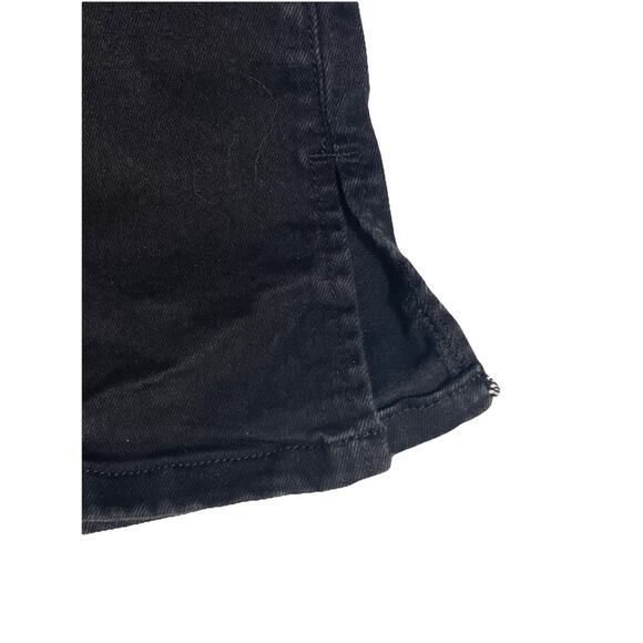 ASOS Denim Jeans Women's Size US 28/26 Black Straight No Back Pockets Slit Hem - Picture 4 of 6